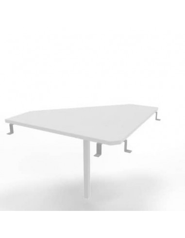 Raccordo 90° piano bianco 84x84xH.75 cm gamba in acciaio bianco per scrivanie Practika P3 Quadrifoglio ECRA9003-BA-I