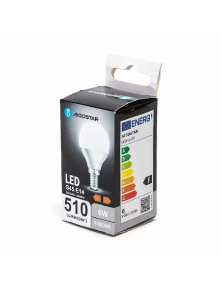 Lampadina LED G45 E14 6W - 510 lumen Aigostar luce fredda B10105MQR