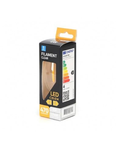 Lampadina a filamento LED luce calda 4W C35 - E14 - 470 lumen Aigostar ø35xH.97 mm - B10106AM3