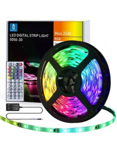 Striscia LED a basso voltaggio 5 m Aigostar fantasia di colori B10301WNW