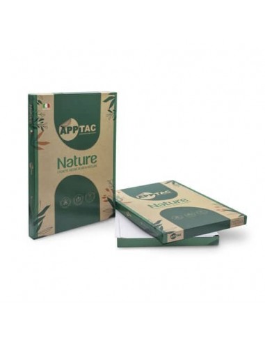 Etichette autoadesive bianche Nature in carta riciclata AppTac  70x36 mm - 24 et./foglio - cf. da 100 fogli NAT0500