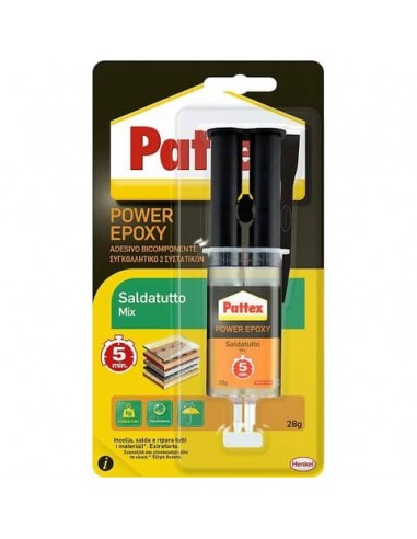 Saldatutto Pattex Power Epoxy trasparente - siringa da 28 g - 2751315