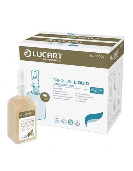 Ricarica sapone liquido Lucart Professional 6x1L Premium per dispenser Identity Soap - 89100000